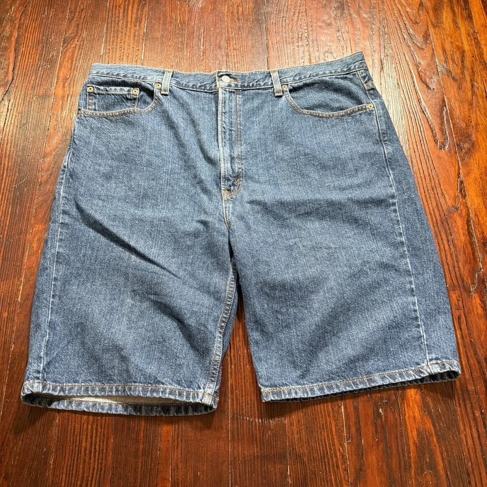 Levis 505 Shorts Mens 42 Blue Denim 42x10 Jorts Jean 90s‎ Grunge